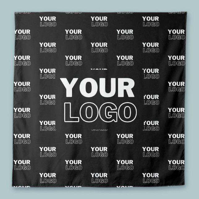 Your Logo & Background Repeating Logo | Black Tapestry (Creator Uploaded)