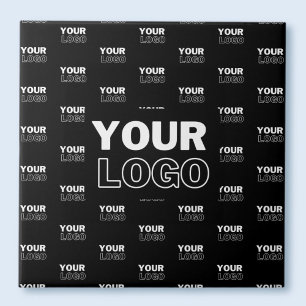 Your Logo & Background Repeating Logo Black Tile
