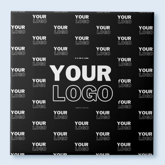 Your Logo & Background Repeating Logo | Black Tile (Creator Uploaded)