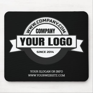Your logo black background mouse pad