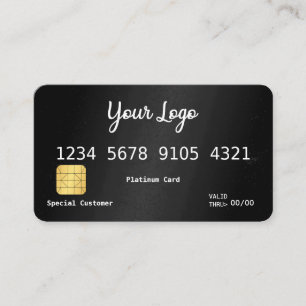 Your Logo Black Confetti Credit Card