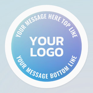 Your Logo Blue to Purple Ombre & Circular Text