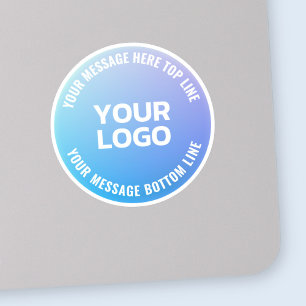 Your Logo   Blue to Purple Ombre & Circular Text