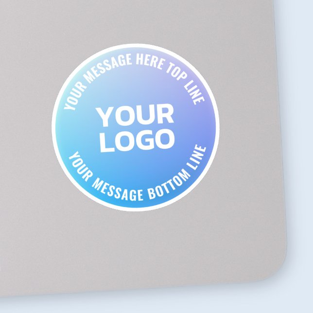 Your Logo | Blue to Purple Ombre & Circular Text (Creator Uploaded)