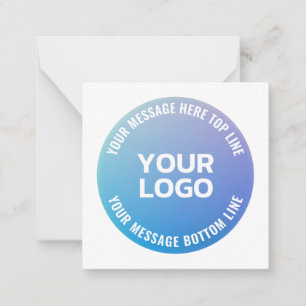 Your Logo   Blue to Purple Ombre & Circular Text Card