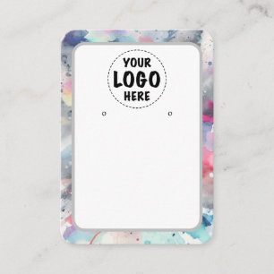 Your Logo Border Earring Card Large