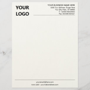 Your Logo Branded Letterhead Example with QR Code