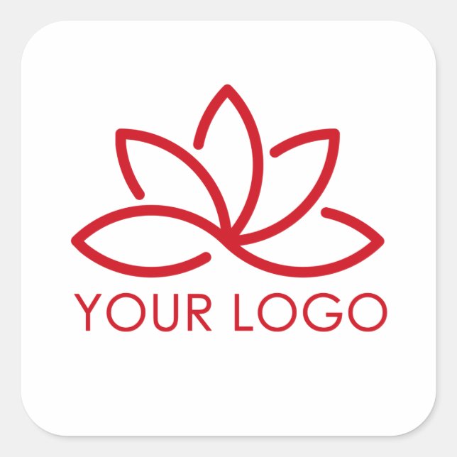 Your Logo Branding and Identity Square Sticker (Front)