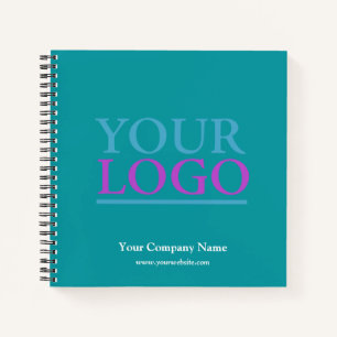 Your Logo, Bus.Name & Website Promo, Deep Teal Not Notebook