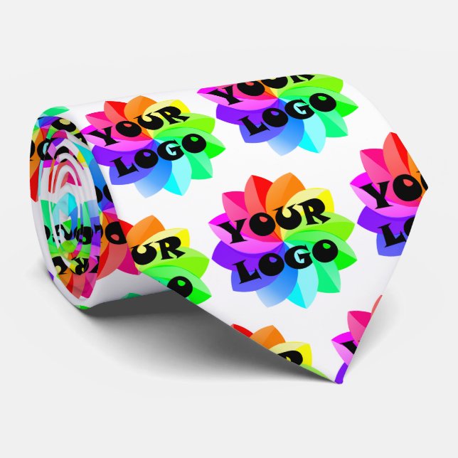 Your Logo Business Company Neck Tie Necktie (Rolled)