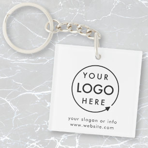 Your Logo   Business Corporate Modern Minimalist Key Ring