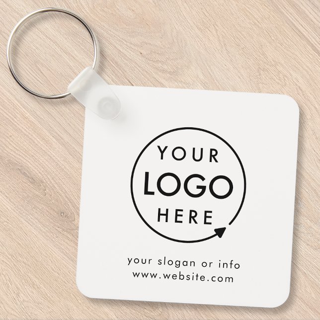 Your Logo | Business Corporate Modern Minimalist Key Ring (Creator Uploaded)