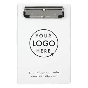 Your Logo Business Corporate Modern Minimalist Mini Clipboard