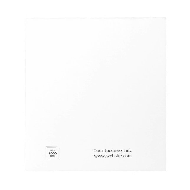 Your Logo | Business Corporate Modern Minimalist Notepad (Front)