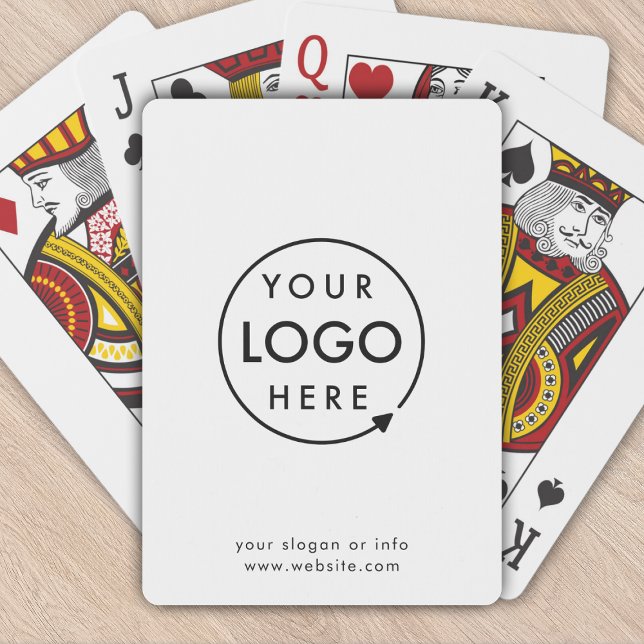 Your Logo | Business Corporate Modern Minimalist Playing Cards (Creator Uploaded)