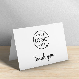 Your Logo   Business Corporate Modern Minimalist Thank You Card