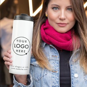 Your Logo   Business Corporate Modern Minimalist Thermal Tumbler