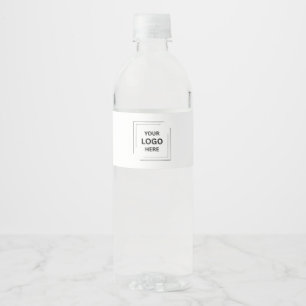 Your Logo Business Corporate Modern Minimalist Water Bottle Label
