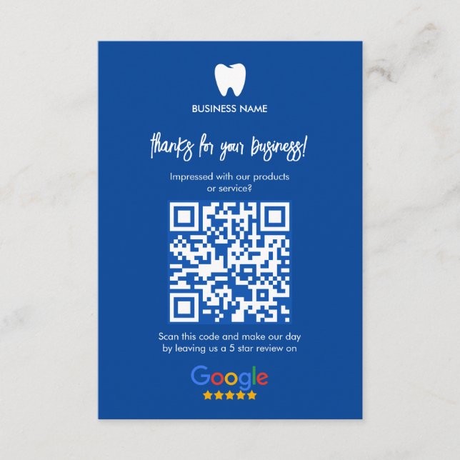 Your Logo | Business Dentist Modern Minimalist Enclosure Card (Front)