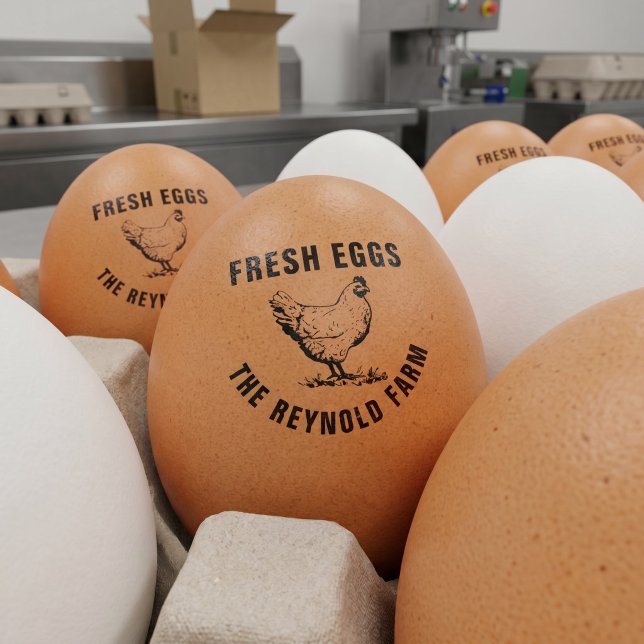 Your Logo Business | Farmhouse Egg Rubber Stamp (Creator Uploaded)