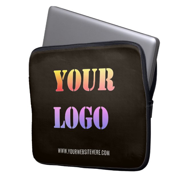 Your Logo Business Laptop Sleeve - Choose Colours (Front Left)
