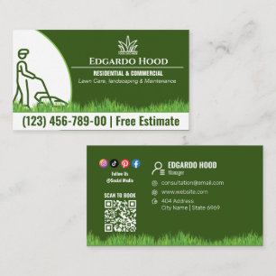 Your Logo Business   Lawncare Service Social Media Card