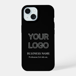 Your Logo & Business Name Etc. Customisable Text iPhone 15 Case