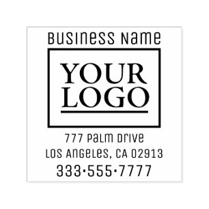 Your Logo, Business Name Promo, DIY Address Phone Self-inking Stamp