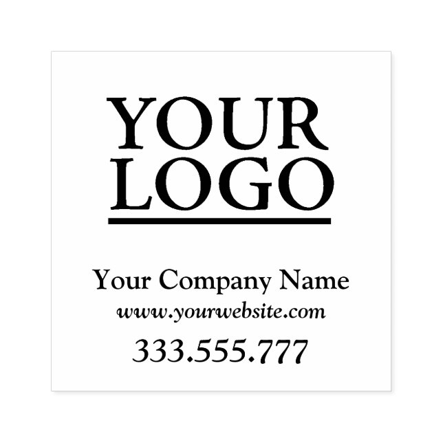 Your Logo, Business Name, Website, Phone Rubber Stamp (Imprint)