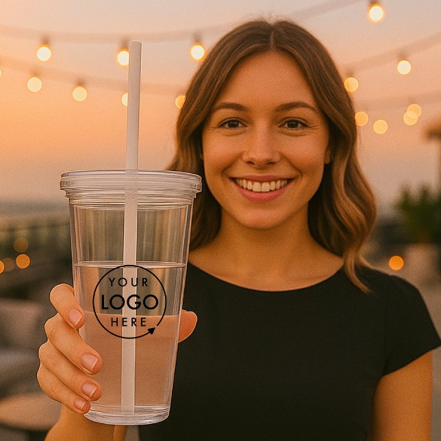 Your Logo | Business Professional Corporate Swag Acrylic Tumbler (Creator Uploaded)