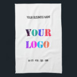 Your Logo Business Promotional Office Personalised Tea Towel<br><div class="desc">Custom Logo and Text Promotional Business Personalised - Add Your Logo - Image / Text - Contact Information - E-mail or Website / Phone - Resize and move or remove / add elements - image / text with customisation tool. Choose / add your favourite background and text colours ! Enjoy...</div>
