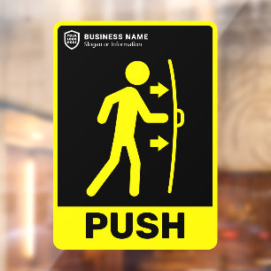 Your Logo Business Push To Open Door
