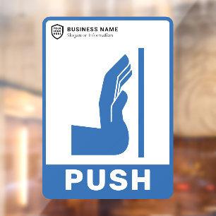 Your Logo Business Push To Open Door