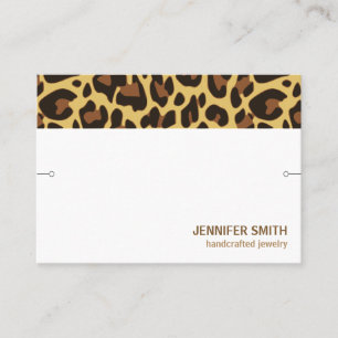 Your Logo Classic Leopard Print Bracelet Holder Business Card