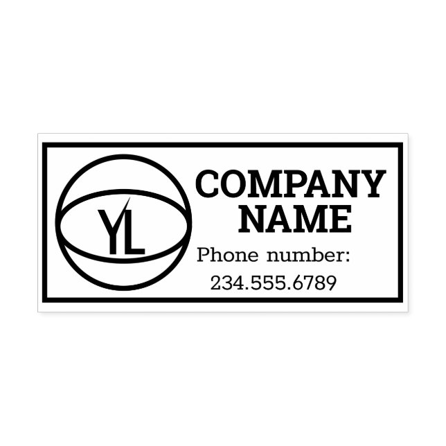 your LOGO .COMPANY NAME Self-inking Stamp (Design)