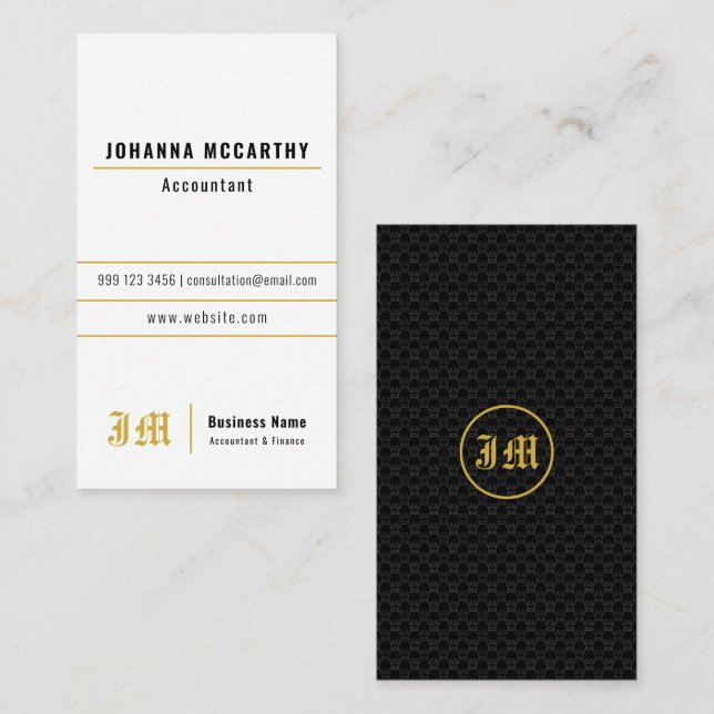 Your Logo | Custom Accountant BusinessLogo Busines Business Card (Front/Back)