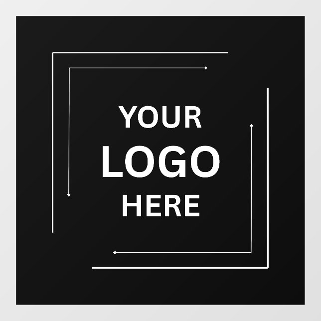 Your Logo | Custom Black Business Square (Sheet)