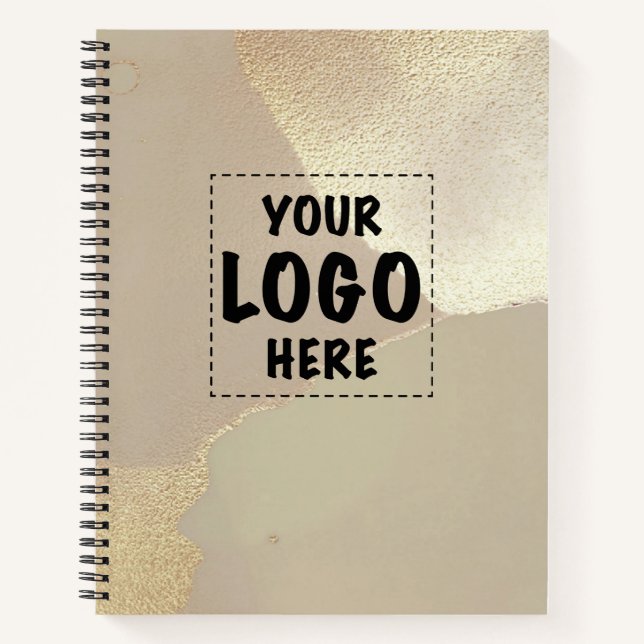 Your Logo Custom Black Notebook (Front)