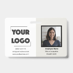 Your Logo Custom Business Marketing Employee ID Badge