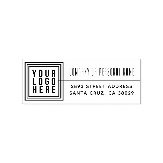 Your Logo | Custom Business Return Address Rubber Stamp (Imprint)
