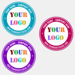 Your Logo Custom Text Business Stickers Template