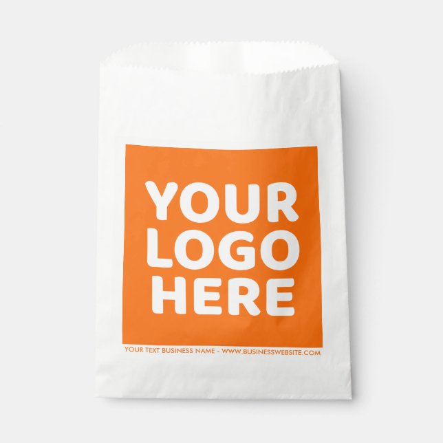 Your Logo Custom Text Company Colour Brand Busines Favour Bags (Front)