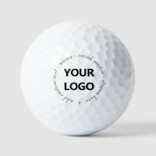 Your Logo Custom Text Stamps Golf Balls Template