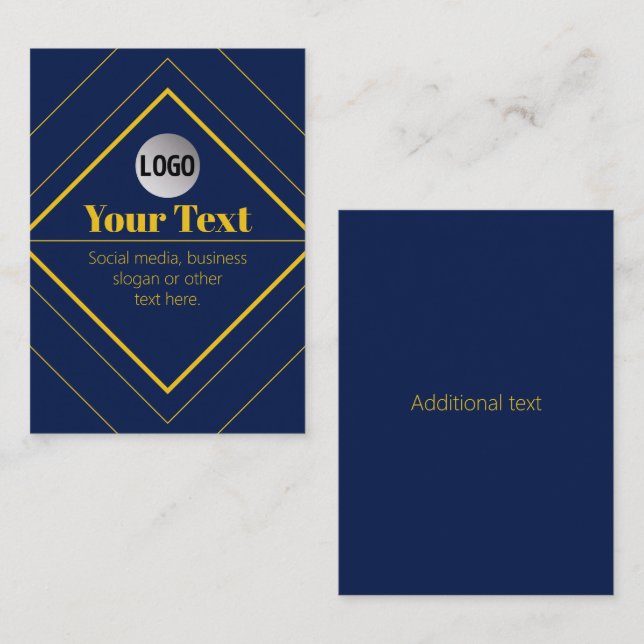 Your Logo & Customisable Design Template Business Card (Front/Back)