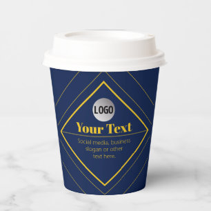 Your Logo & Customisable Design Template Paper Cups