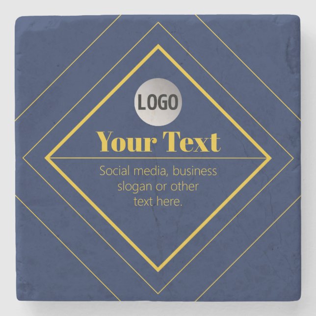 Your Logo & Customisable Design Template Stone Coaster (Front)