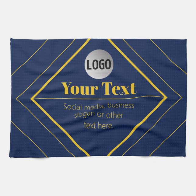 Your Logo & Customisable Design Template Tea Towel (Horizontal)