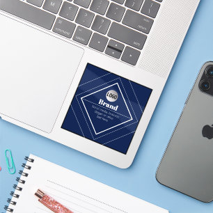 Your Logo & Customisable Modern Design   Navy Blue