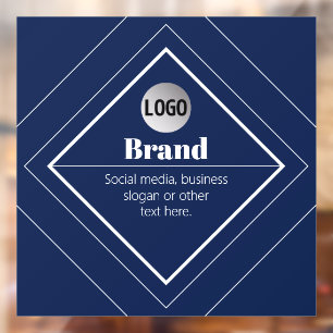 Your Logo & Customisable Modern Design   Navy Blue