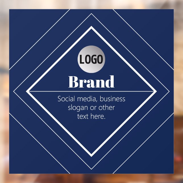 Your Logo & Customisable Modern Design | Navy Blue (Sheet 2)
